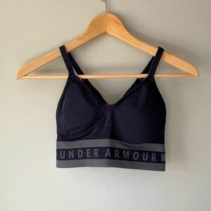 Under Armour longline black sports bra - sz S